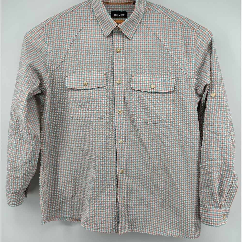 Orvis Active Fit‎ Long Sleeve. Putting Down Shirt Multicolored Men's Size Large